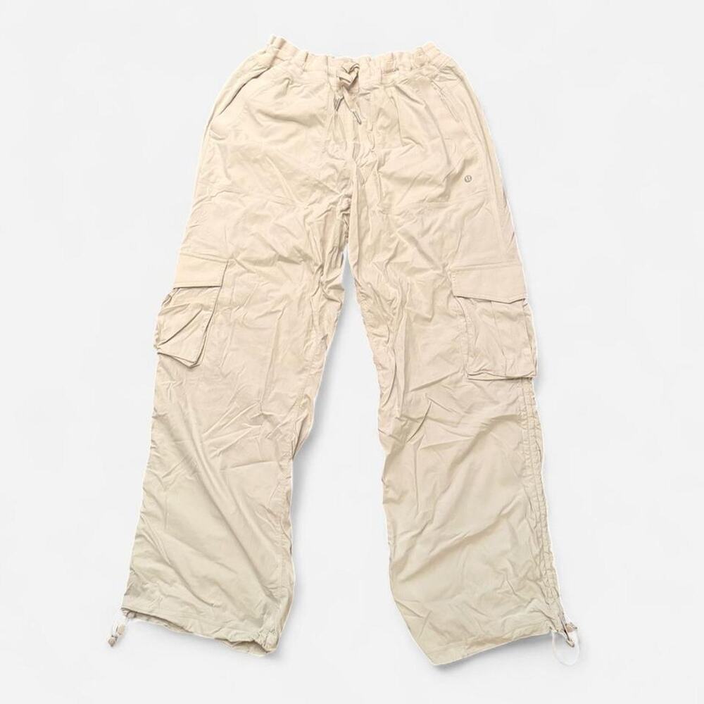lululemon athletica Wide Leg Cargo Pants in Light Beige